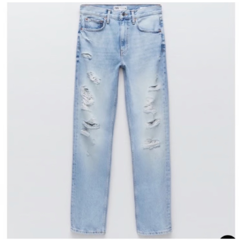 NWT Zara Mid Rise Straight Leg Jeans